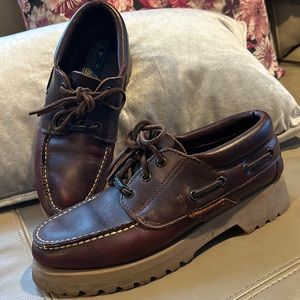 Eastland Mens loafers.  Made in Freeport Maine.  Size 8. Leather uppers/laces.